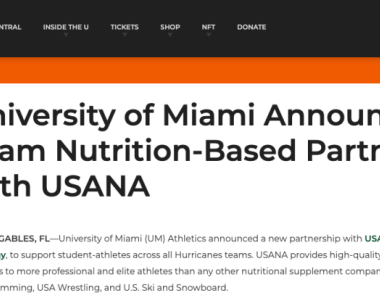 葆婴USANA宣布成为美国迈阿密大学官方营养合作伙伴