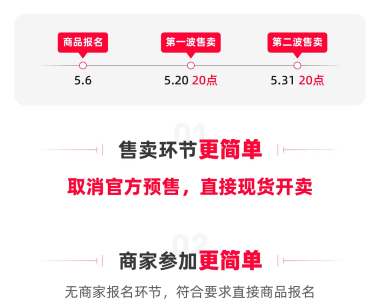 取消官方预售！5月20日晚八点天猫618直接开卖